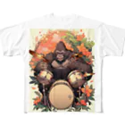 AQUAMETAVERSEのキングコングドラマー　エンジェル717 2065 All-Over Print T-Shirt