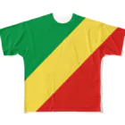 お絵かき屋さんのコンゴ共和国の国旗 All-Over Print T-Shirt