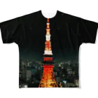 ウェブエンパイアの夜景～大都会・東京の夜～ All-Over Print T-Shirt