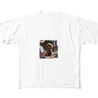 oshare_kurashiのいぬこりワン業（トイプードル） All-Over Print T-Shirt