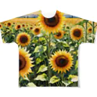 LOGOstylesの変わらぬ　ひまわり All-Over Print T-Shirt