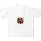 きなこもちもちのくまさん宇宙でお茶会 All-Over Print T-Shirt