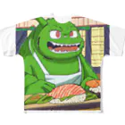 Kyun_uranaiの寿司職人を目指す緑の妖怪 All-Over Print T-Shirt