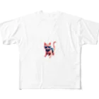 メロンパン猫のイケ猫 フルグラフィックTシャツ