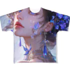 AQUAMETAVERSEのブルーの宝石を身につけて　ラフルール　1859 All-Over Print T-Shirt