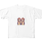seigi2oo2の愛らしい可愛い双子の姉妹 フルグラフィックTシャツ