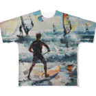 AQUAMETAVERSEのsupとwindsurfingレース　エンジェル717 2065 フルグラフィックTシャツ