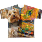 AQUAMETAVERSEの犬のぼくが画家だよ何か？ アメジスト 2046 All-Over Print T-Shirt