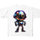 AI妖怪大図鑑のミラーボール妖怪　サタナフィー フルグラフィックTシャツ