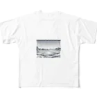 aICreationのモノクロの雪景色 All-Over Print T-Shirt