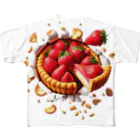 nekotama0224の飛び出すイチゴタルト All-Over Print T-Shirt