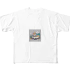 Harunashopの熊が車を運転中 All-Over Print T-Shirt