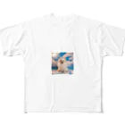 china-musumeの夏が大好き！白のポメラニアン。名前はアイス All-Over Print T-Shirt