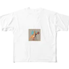 ganeshaのおもちゃの望遠鏡でかわいいカンガルーに会おう All-Over Print T-Shirt