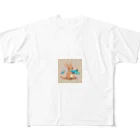 ganeshaのおもちゃの飛行機に乗ってかわいいカンガルーに会おう All-Over Print T-Shirt