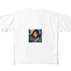 柴犬大好きマンの可愛い女の子　儚い　 All-Over Print T-Shirt