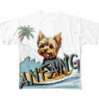 ANFANG のANFANG 波乗りヨーキー All-Over Print T-Shirt