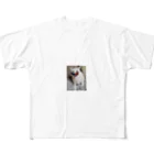 Mizuki・ASIA CATの猫マスク フルグラフィックTシャツ