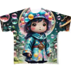 AI妖怪大図鑑のシャボン玉妖怪　パプル All-Over Print T-Shirt