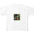 yamonokimotiのハット帽ヤモリ All-Over Print T-Shirt