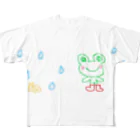 tubaneの雨の日のお散歩🐸 フルグラフィックTシャツ
