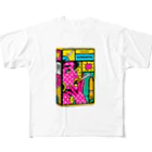 わっふるアートのネオ・シガレットボックス All-Over Print T-Shirt