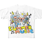 ポイショップのSUMMER MUSICーORANGE フルグラフィックTシャツ