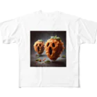 ハピShopのスクリームフライドチキン All-Over Print T-Shirt