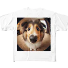 mermaidのcollie All-Over Print T-Shirt