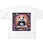 pandownloadの魔法の本を読むパンダ All-Over Print T-Shirt