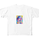 no_mi_Ke08のメガネの可愛い女の子のキャラクター All-Over Print T-Shirt