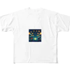 tanantの夏祭り、提灯が灯る下で花火をみている All-Over Print T-Shirt