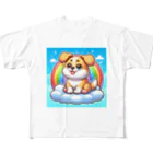 Minoyaの雲に乗った犬 フルグラフィックTシャツ