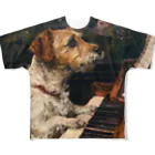 SSparrowのピアノを弾く犬 All-Over Print T-Shirt