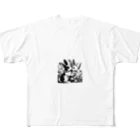 harumama04のシンプルにかわいいウサギのグッズ All-Over Print T-Shirt