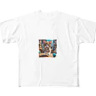 KikimimiネコのKikimimiネコ（走る） All-Over Print T-Shirt