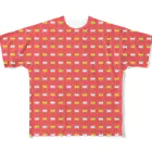 パグとミニブタの母のリボン All-Over Print T-Shirt