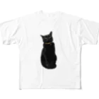 黒猫マメちゃんの魅惑ショップのリアル黒猫マメちゃんグッズ All-Over Print T-Shirt