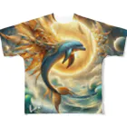 Lira-0011のLiraイルカ天使シリーズ～ フルグラフィックTシャツ