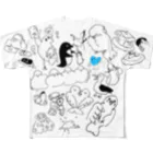 従業員のスケッチのKさんの鳥フルグラフィックTシャツ All-Over Print T-Shirt