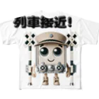 チェリモヤの踏切 列車接近 All-Over Print T-Shirt