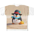 ganeshaのおもちゃの砂を使ったかわいいペンギン All-Over Print T-Shirt