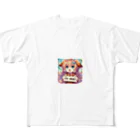GDWEEDの犬 ワンコ カワイイ絵 フルグラフィックTシャツ