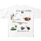 nachau7のカタツムリの道草1 フルグラフィックTシャツ
