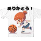 チェリモヤのガールズ バスケット 01 フルグラフィックTシャツ