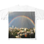 KAZAGULIの虹の街 フルグラフィックTシャツ