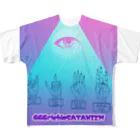 666 richio SATANIZMの666 richioSATANISM All-Over Print T-Shirt