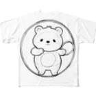 ganeshaのかわいいクマ フルグラフィックTシャツ