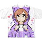 World_Teesのアニメガール - アニメと多分3人くらいしか興味がない フルグラフィックTシャツ