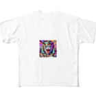 funny-itemsの一攫千金猫 All-Over Print T-Shirt